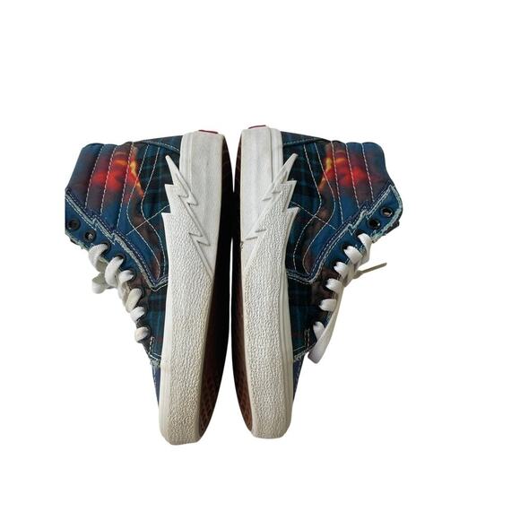 Vans SK8 Hi Bolt Big Reveal Sneakers Navy Flames Woman Sz 5 Skater versatile - Picture 12 of 16